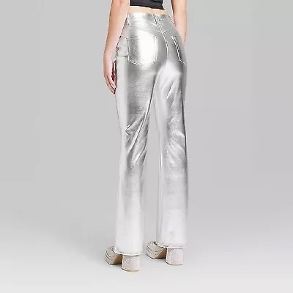 NWT Women's High-Rise Metallic Flare Pants - Wild
Fable - Picture 3 of 6
